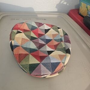 La Coppola Cefalù Multicolor Geometric Woven Cap